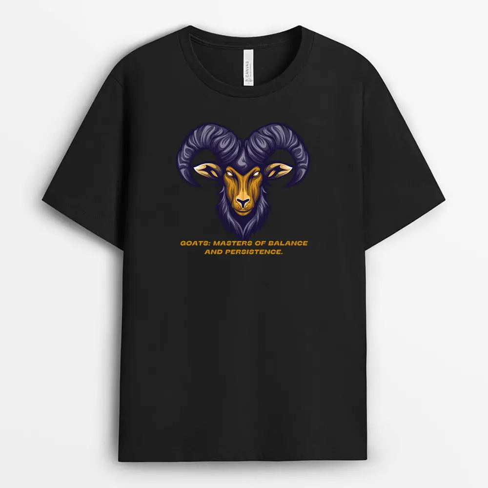 Goats Masters Of Balance And Persistence Shawlxgap T-Shirt - Black