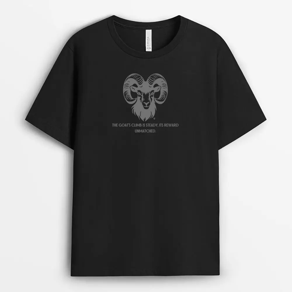 The Goats Climb Is Steady Its Reward Unmatched Shawlxgap T-Shirt - Black